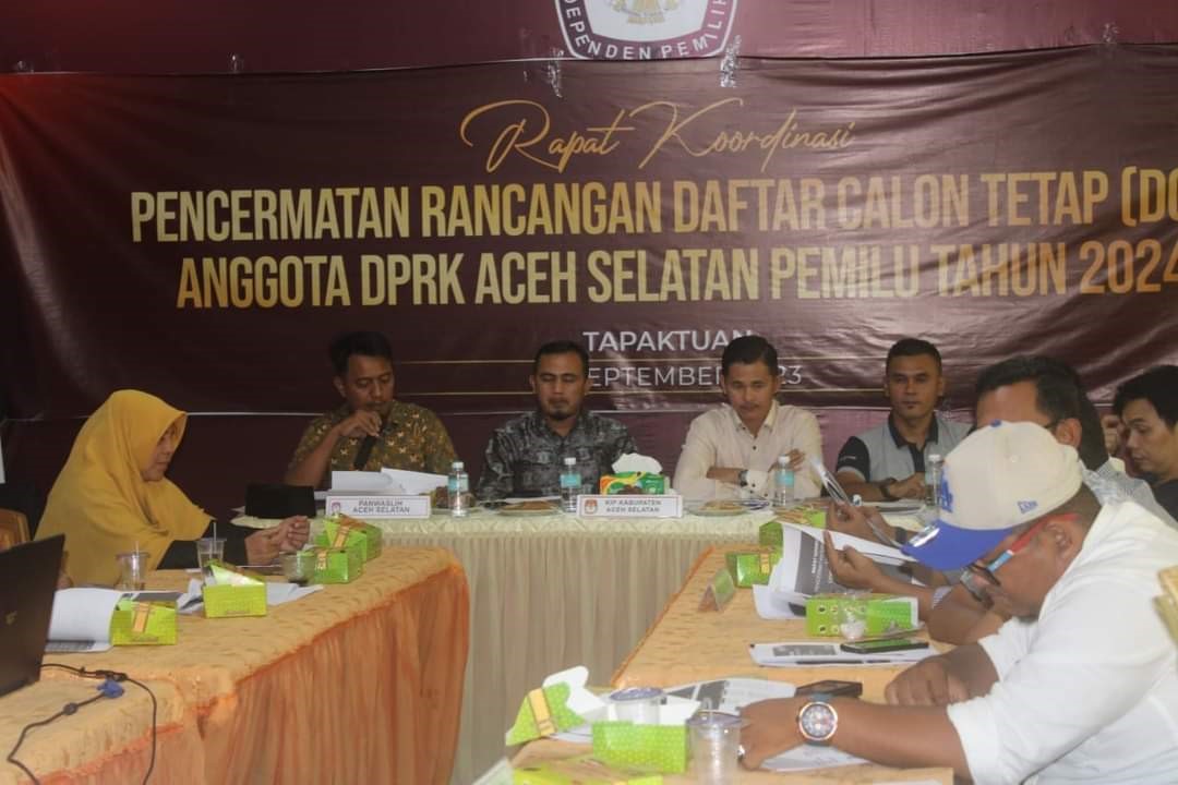 Pencermatan DCT, Panwaslih Aceh Selatan Beberkan Hasil Pengawasan Kepada KIP