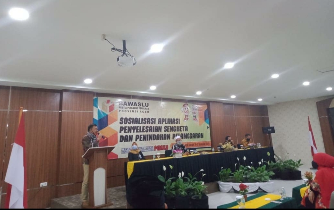 Panwaslih Aceh Selatan Ikuti Kegiatan Sosialisasi Aplikasi Penyelesaian Sengketa dan Penindakan Pelanggaran