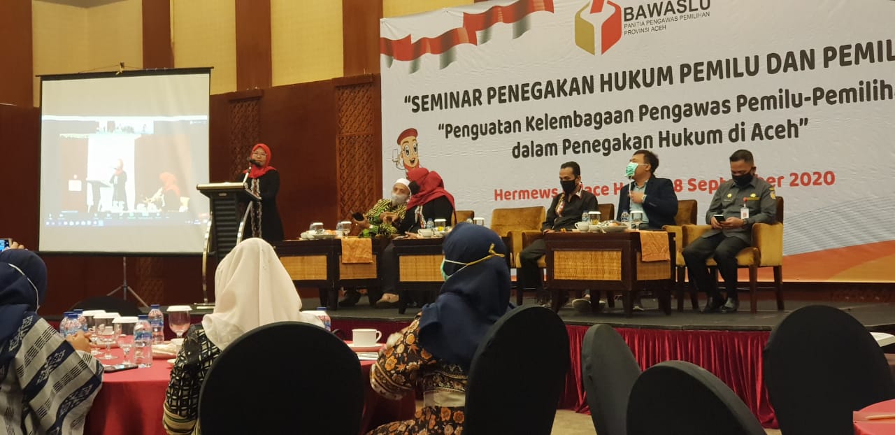 Wujudkan Lembaga Terpecaya, Panwaslih Aceh Gelar Seminar Penegakan Hukum Pemilu dan Pemilihan