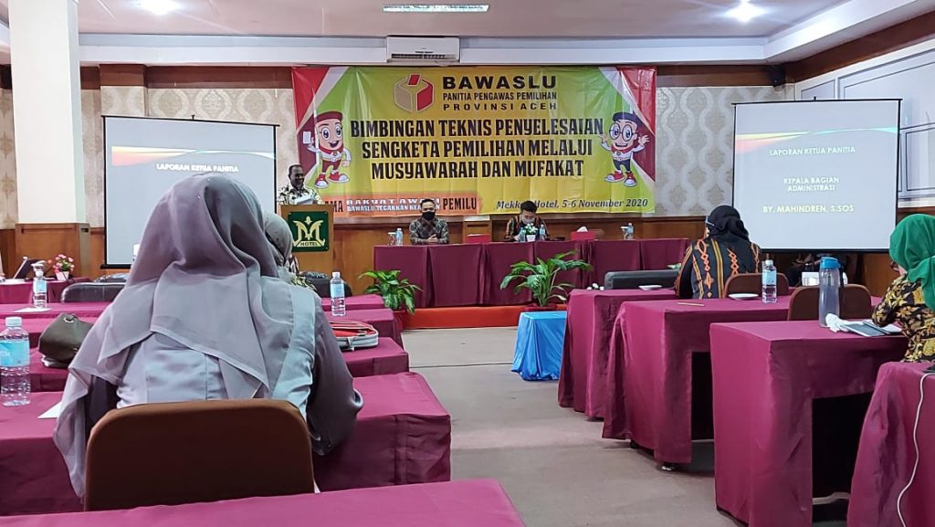 Pertajam Jajaran Pengawas, Panwaslih Aceh Gelar Bimtek Penyelesaian Sengketa Melalui Musyawarah dan Mufakat