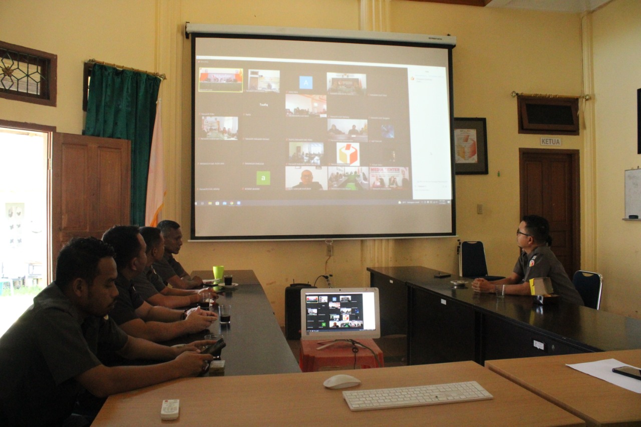 Panwaslih Aceh Gelar Rapat Daring Koordinasi Pelaksanaan Tugas Jajaran Staf Kabupaten/kota Tahun 2022