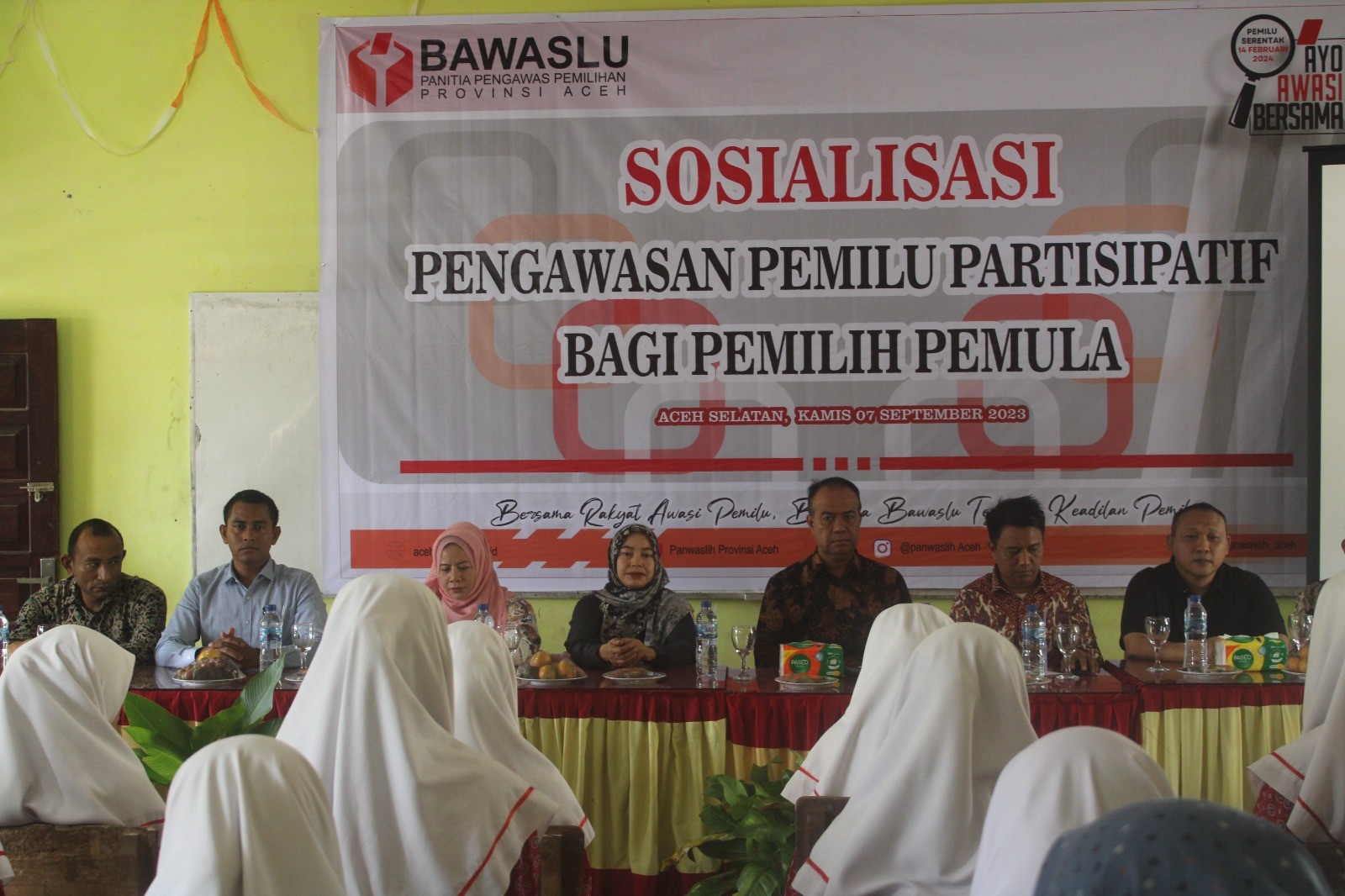 Panwaslih Aceh Menggelar Sosialisasi Pengawasan Pemilu Partisipatif Bagi Pemilih Pemula