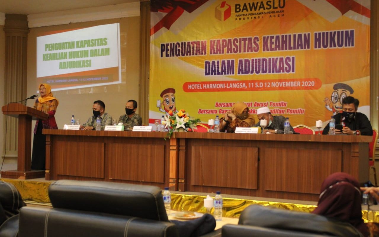 Panwaslih Aceh Perkuat Keahlian Hukum Jajaran Pengawas Pemilu