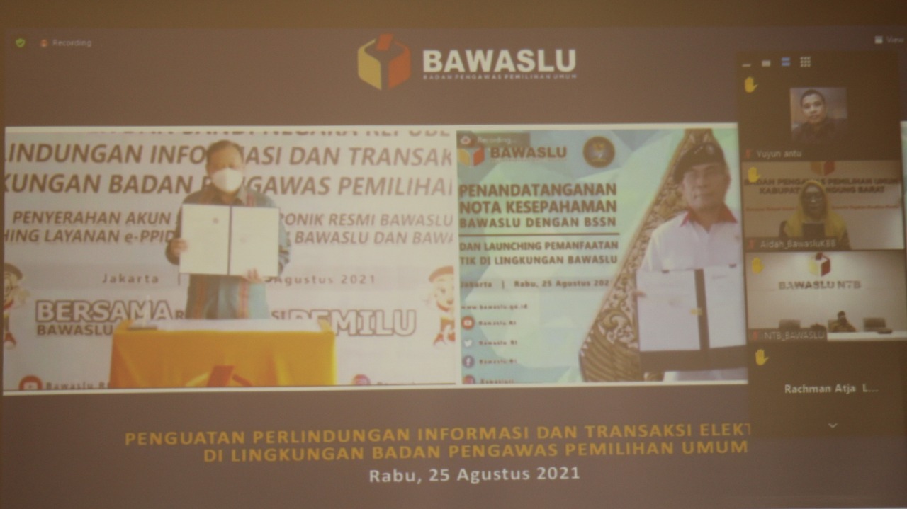 Bawaslu Teken MoU Dengan BSSN