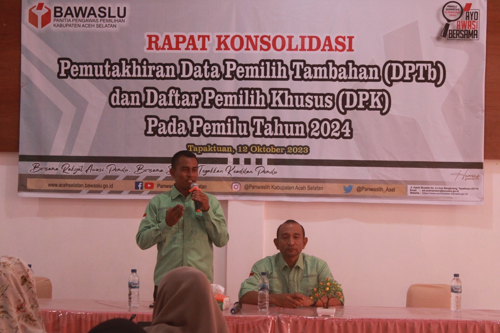 Panwaslih Aceh Selatan Melaksanakan Kegiatan Konsolidasi DPTb dan DPK Bersama Panwascam