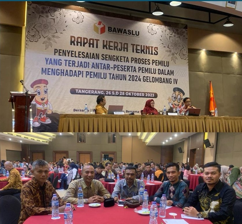 Koordiv P3S dan Staf Panwaslih Aceh Selatan Hadiri Rakernis PSAP di Banten