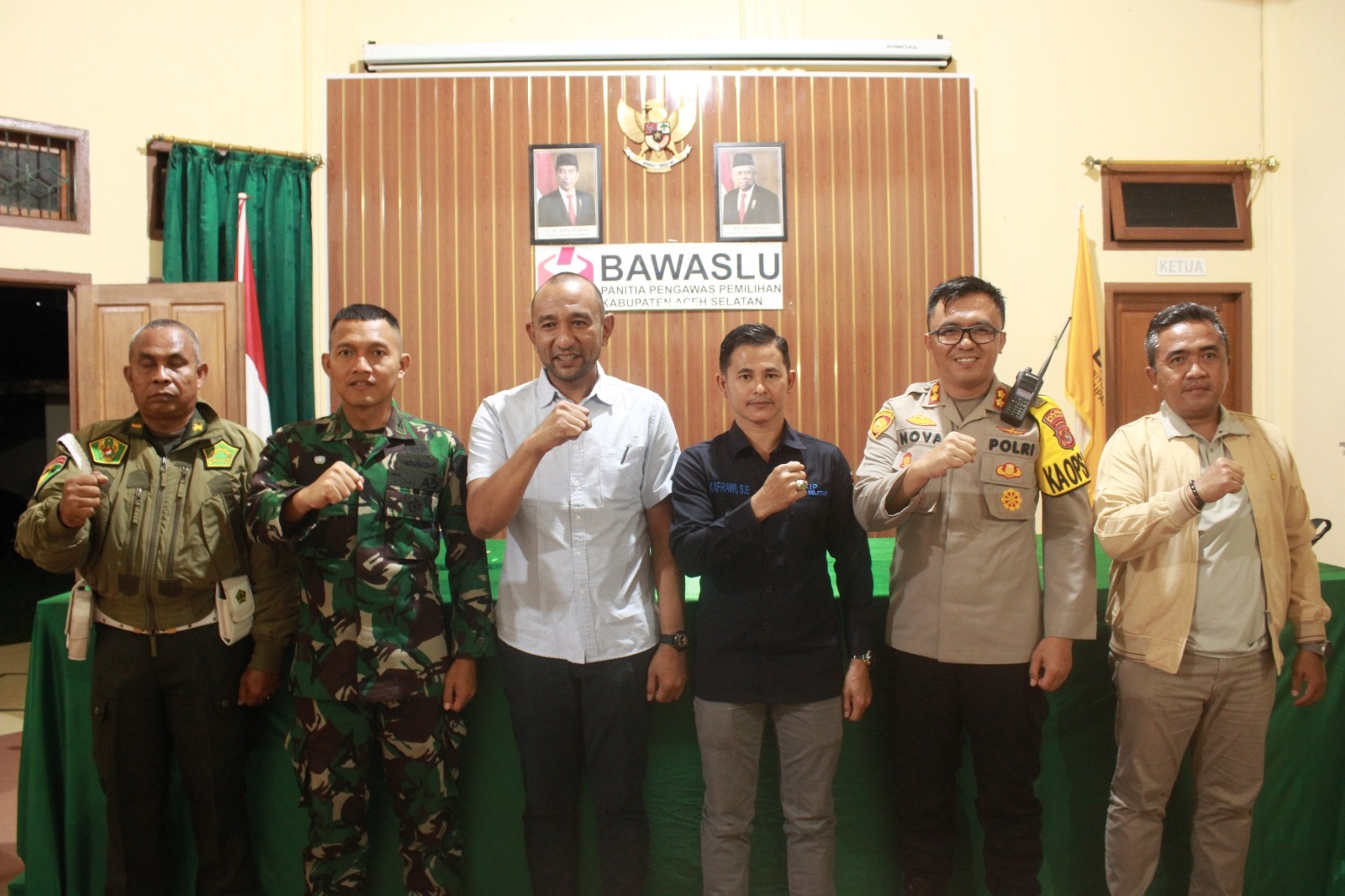 Panwaslih Terima Kunjungan Patroli Gabungan Polres Aceh Selatan