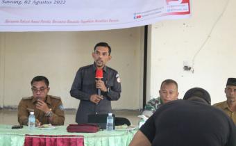 Mengahadapi Pemilu 2024 Perangkat Gampong Kec. Sawang Deklarasikan Netralitas dan Anti Politik Uang