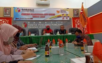 Panwaslih Provinsi Aceh Adakan Kegiatan RDK Evaluasi SKPP Daring Tahun 2020