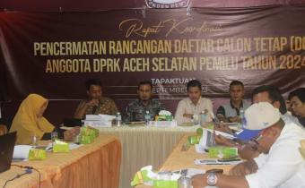 Pencermatan DCT, Panwaslih Aceh Selatan Beberkan Hasil Pengawasan Kepada KIP
