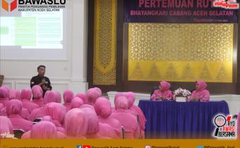 Ketua Panwaslih Asel Sampaikan Himbauan Netraliatas anggota ASN, anggota TNI dan anggota POLRI kepda Bhayanhkari Polres Asel